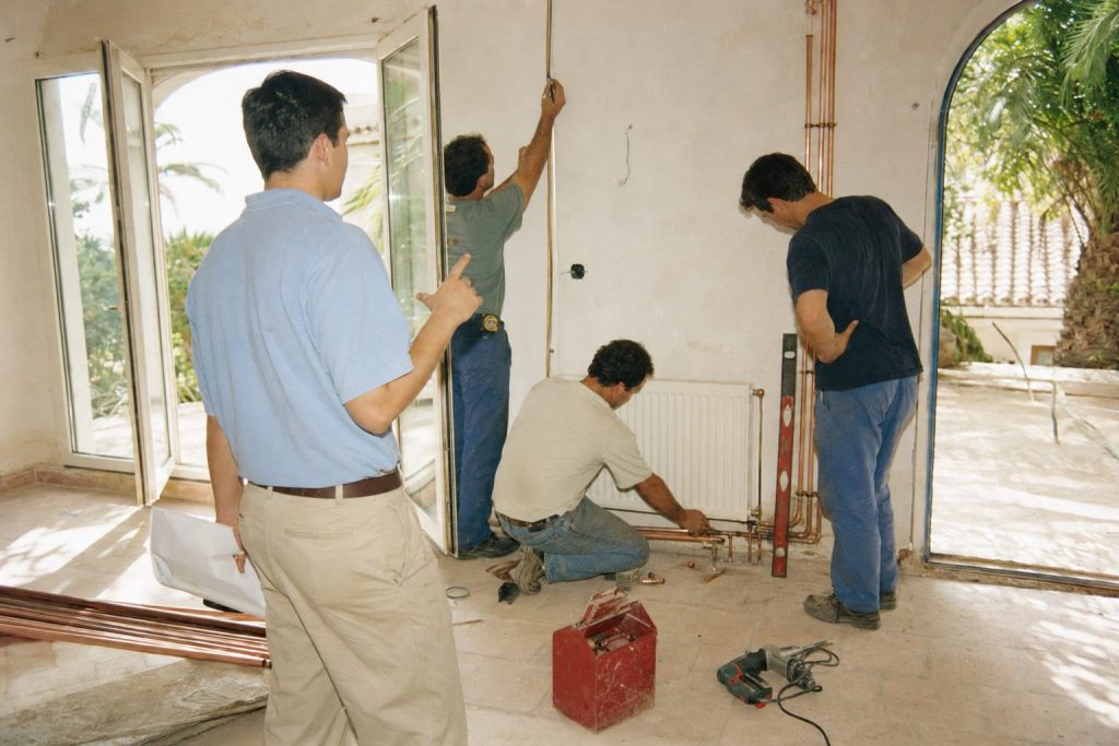 Montaje de una instalacion de calefaccion central