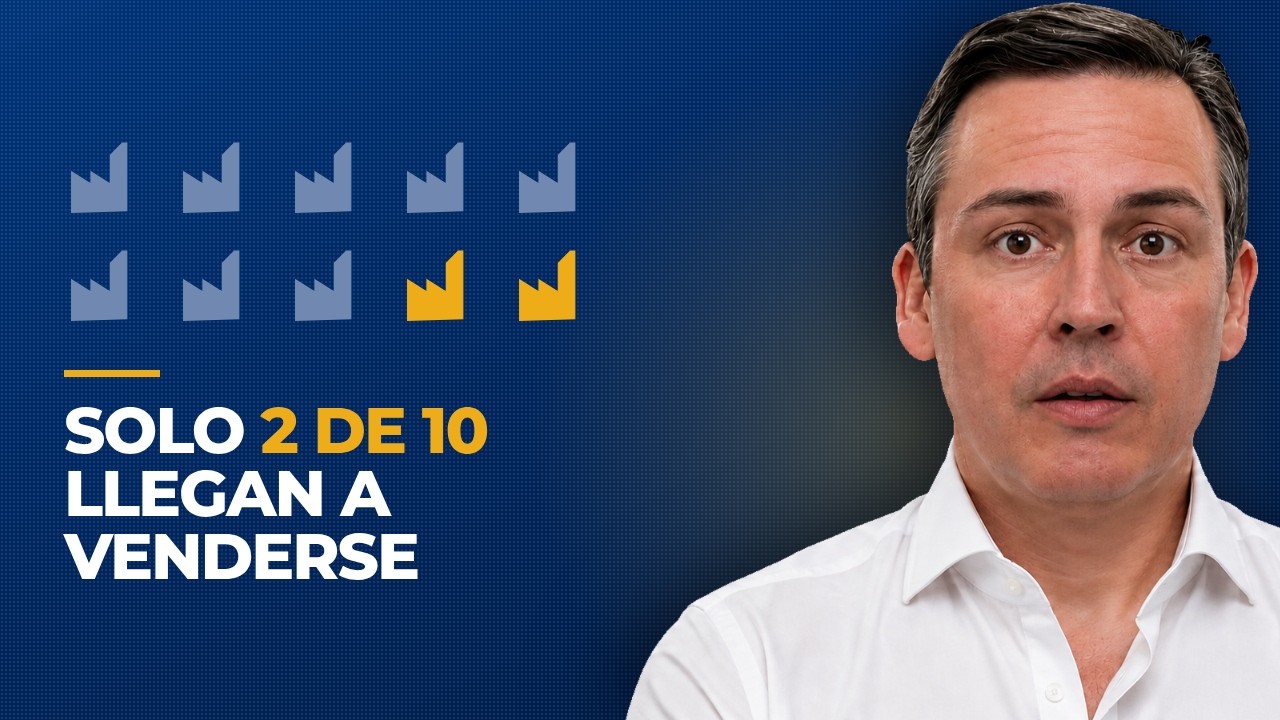 Fondo dorado con el texto «8 de cada 10 nunca se venden»